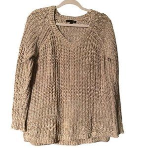 American Eagle AE Women’s Sweater Loose Knit‎ Size Medium Longline V-neck